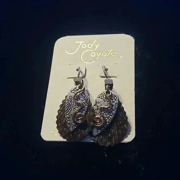 Jody Coyote Mixed metal dangle earrings - Picture 1 of 2